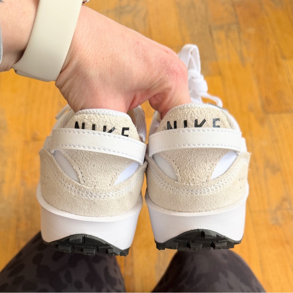 Nike White and Tan Athletic Shoes - Picture 3 of 5